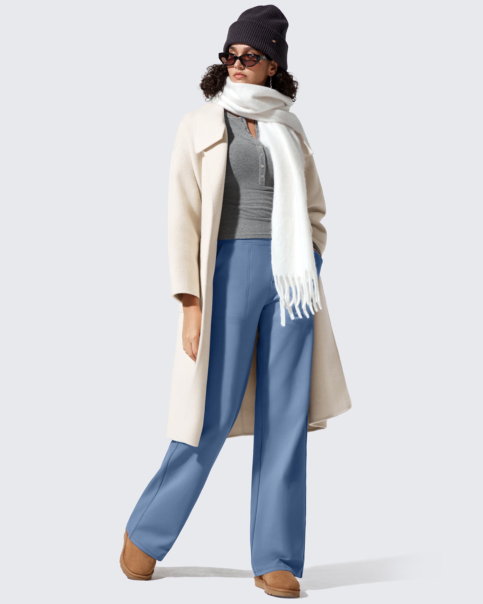 EverGoing Fleece Lined High-Waisted Dressy Pants - G4Free