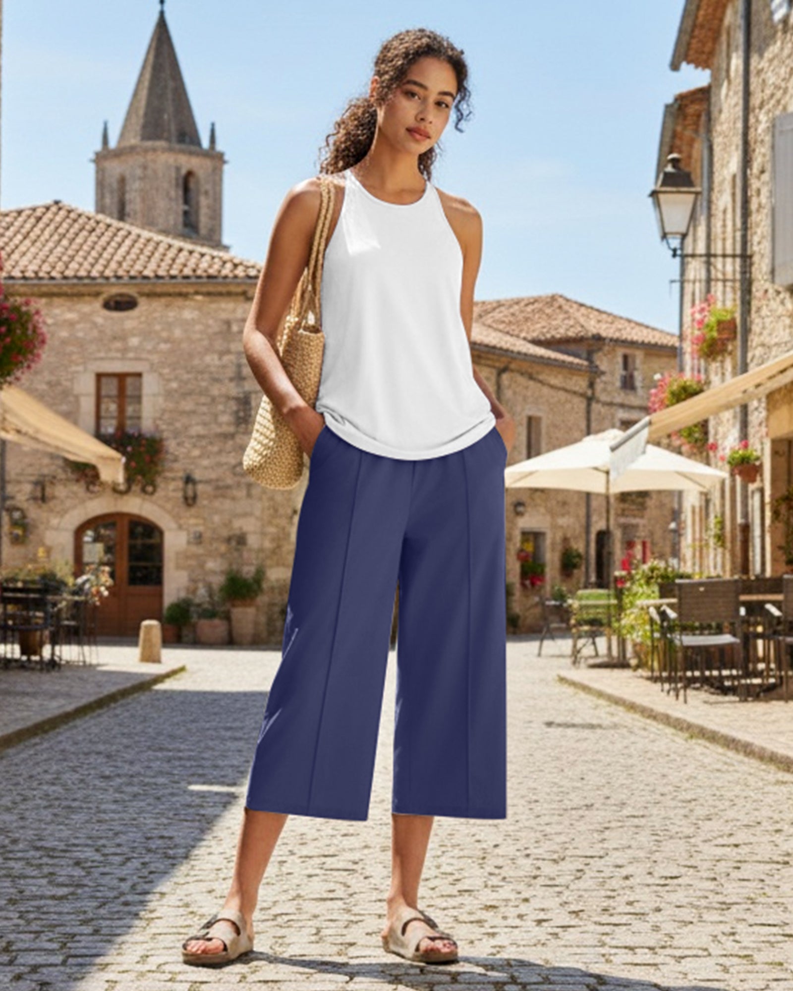 G4Free Chillwhisp Lightweight Wide Leg Capris
