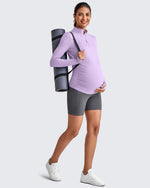 UPF 50+ Half Zip Sun Maternity Shirts - G4Free