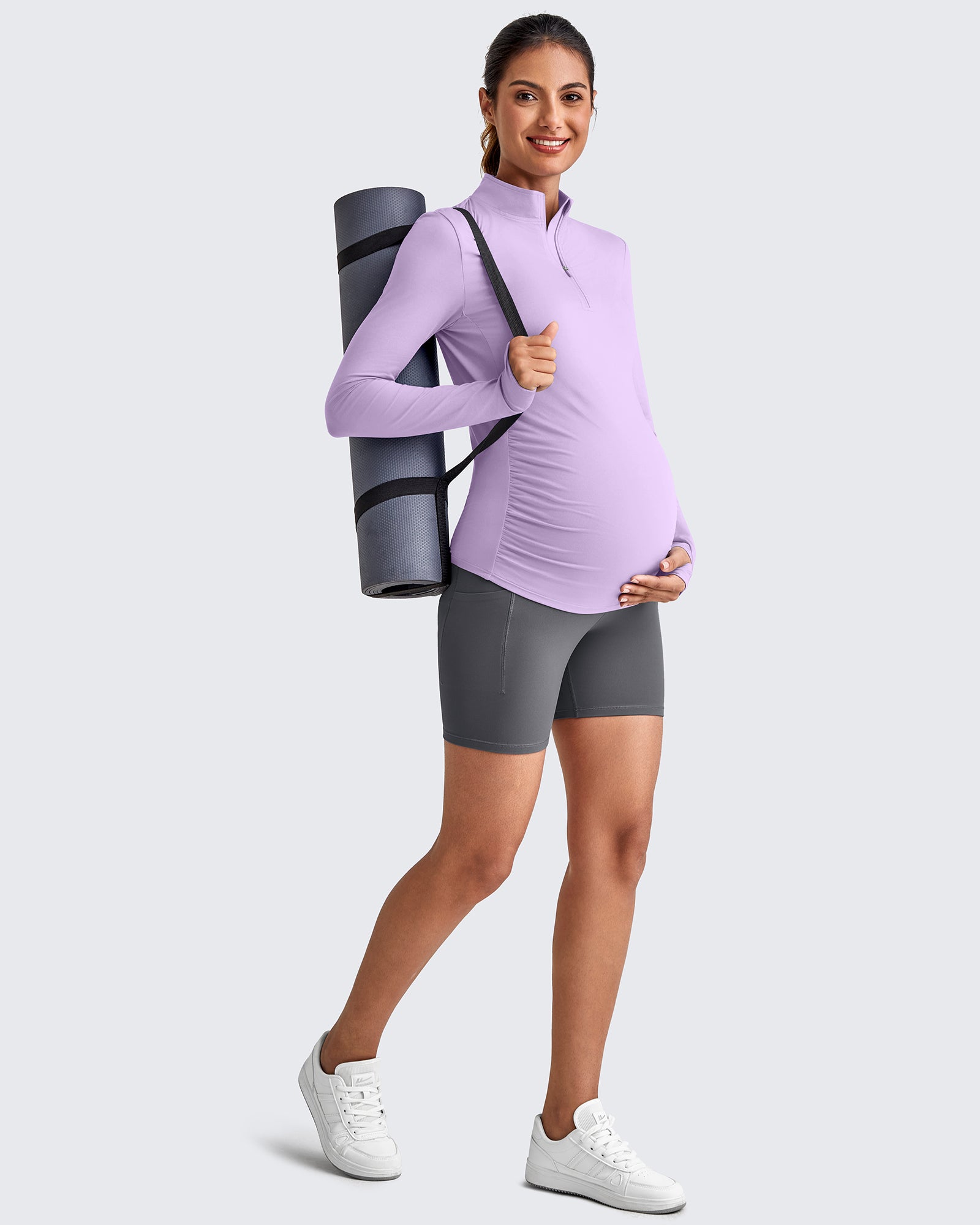 UPF 50+ Half Zip Sun Maternity Shirts - G4Free