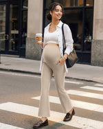 G4Free EverGoing Maternity Flare Leggings with Pockets – Over the Belly 25''
