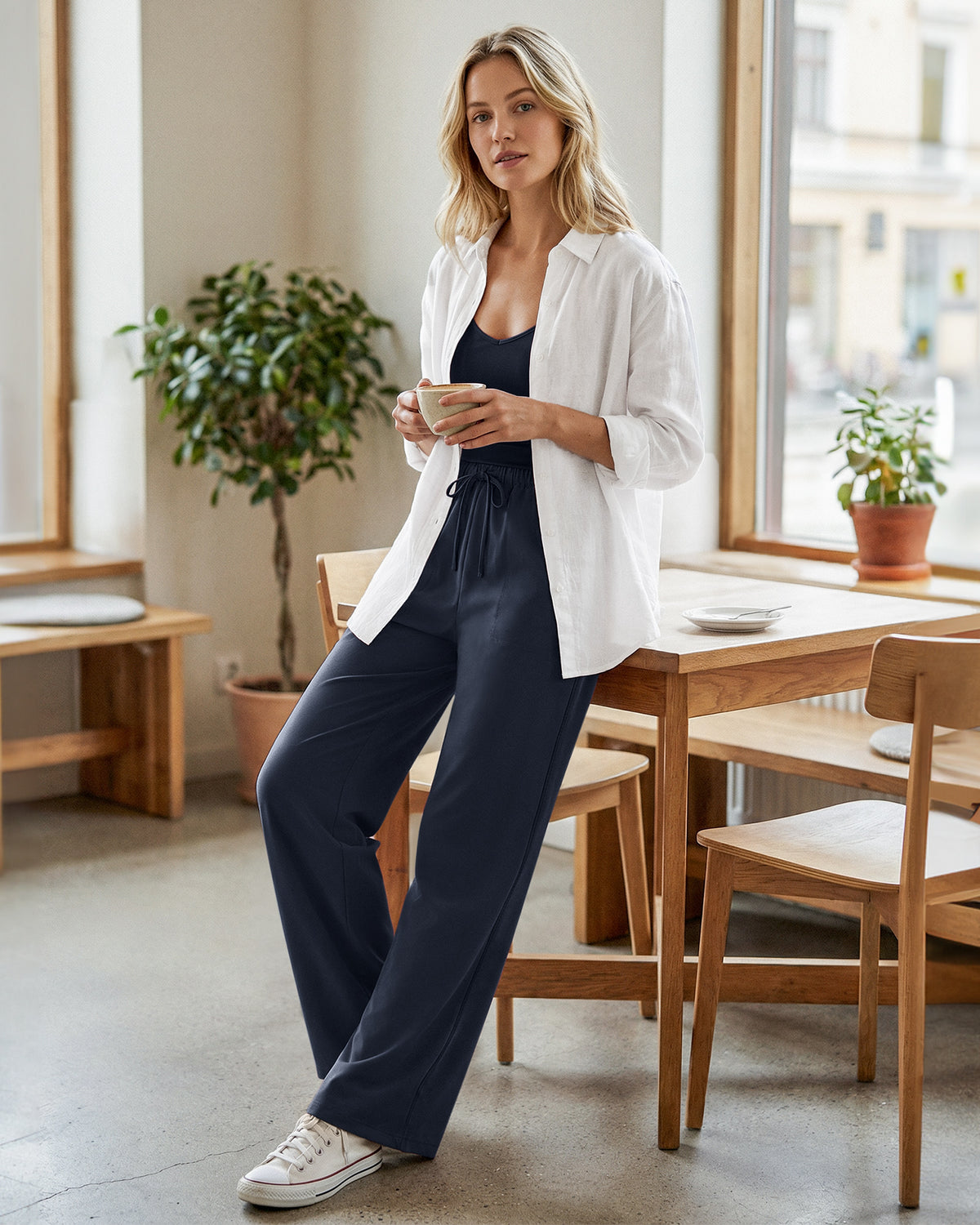 G4Free Chillwhisp Drawstring Wide Leg Pants