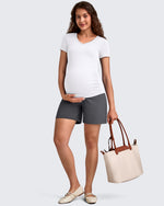 Over The Belly Pregnancy Athletic Shorts 6'' - G4Free