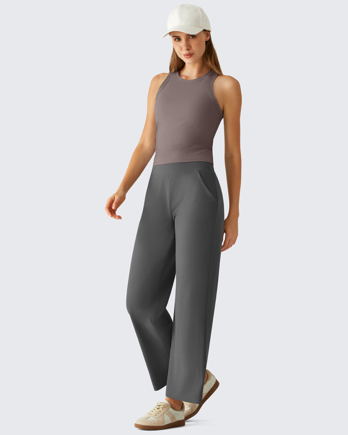 G4Free Slim Fit Racerback Ribbed Tank