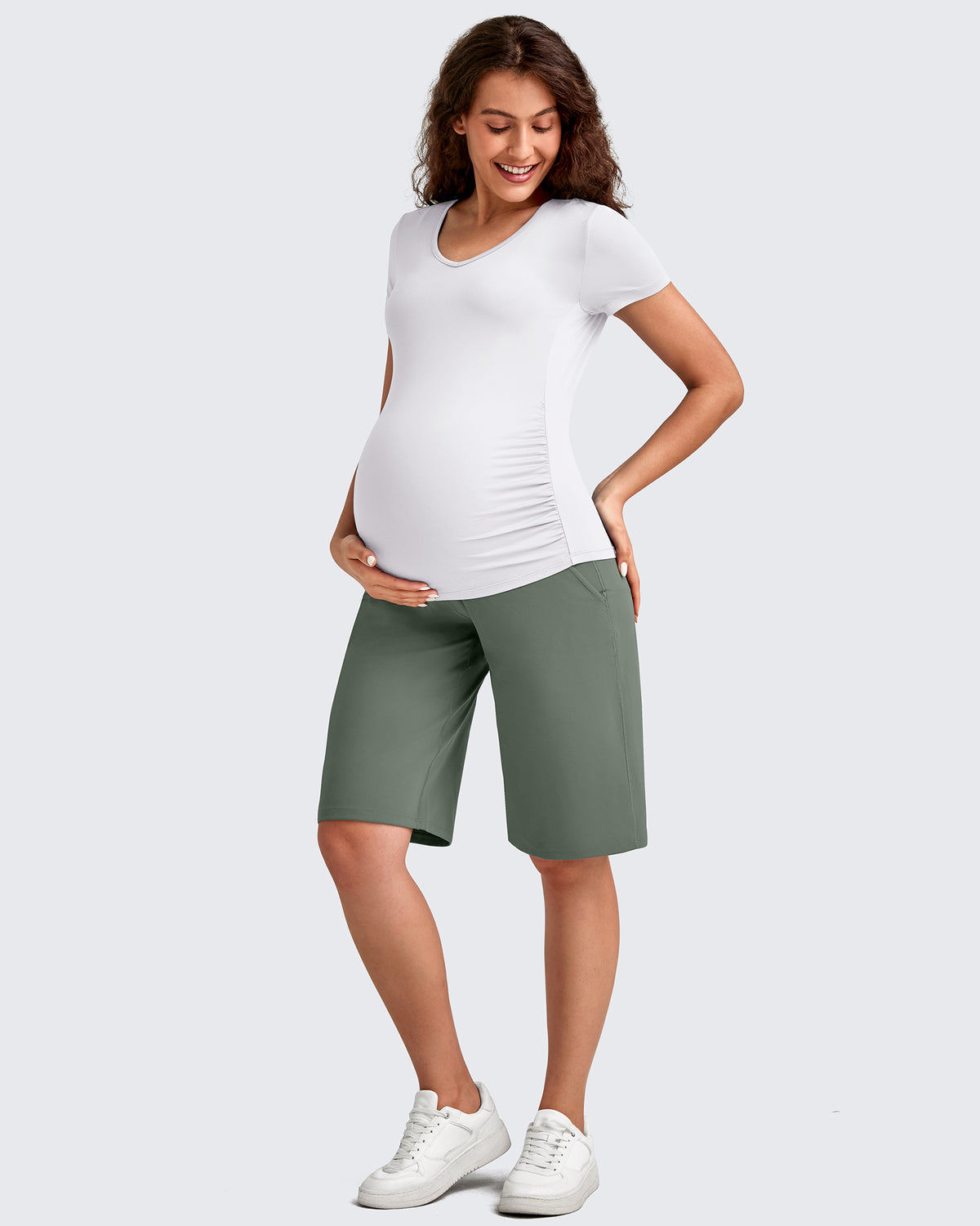 EverGoing Maternity Athletic Bermuda Shorts 12'' - G4Free