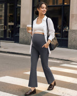 G4Free EverGoing Maternity Flare Leggings with Pockets – Over the Belly 25''
