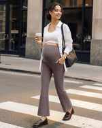 G4Free EverGoing Maternity Flare Leggings with Pockets – Over the Belly 25''