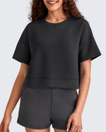 Smoofit Crew Neck Boxy Drop Shoulder Short Sleeve - G4Free