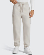 Flurrylux Men's Cotton Fleece-Lined  Drawstring Cargo Pants