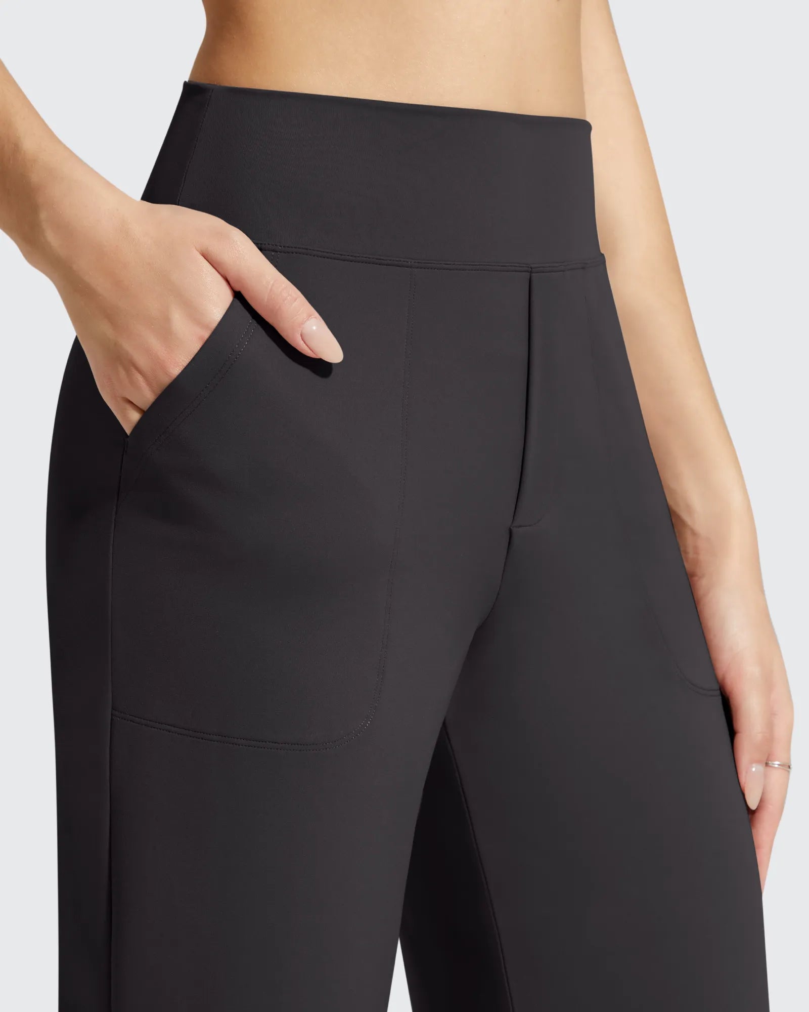 BareFeel Faux Fly Ankle Length Casual Dress Pants