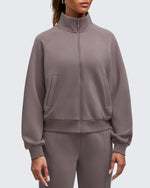 Smoofit Mock Neck Zip Up Pockets Jackets