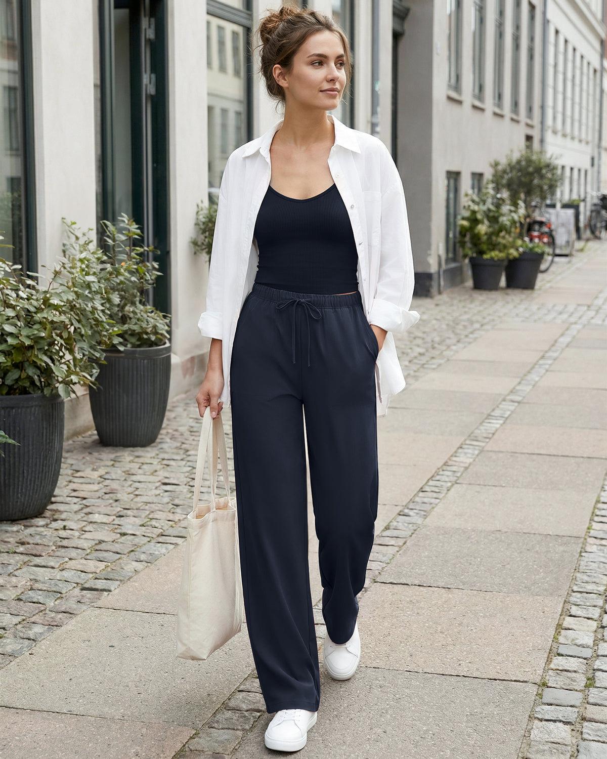 G4Free Chillwhisp Drawstring Wide Leg Pants