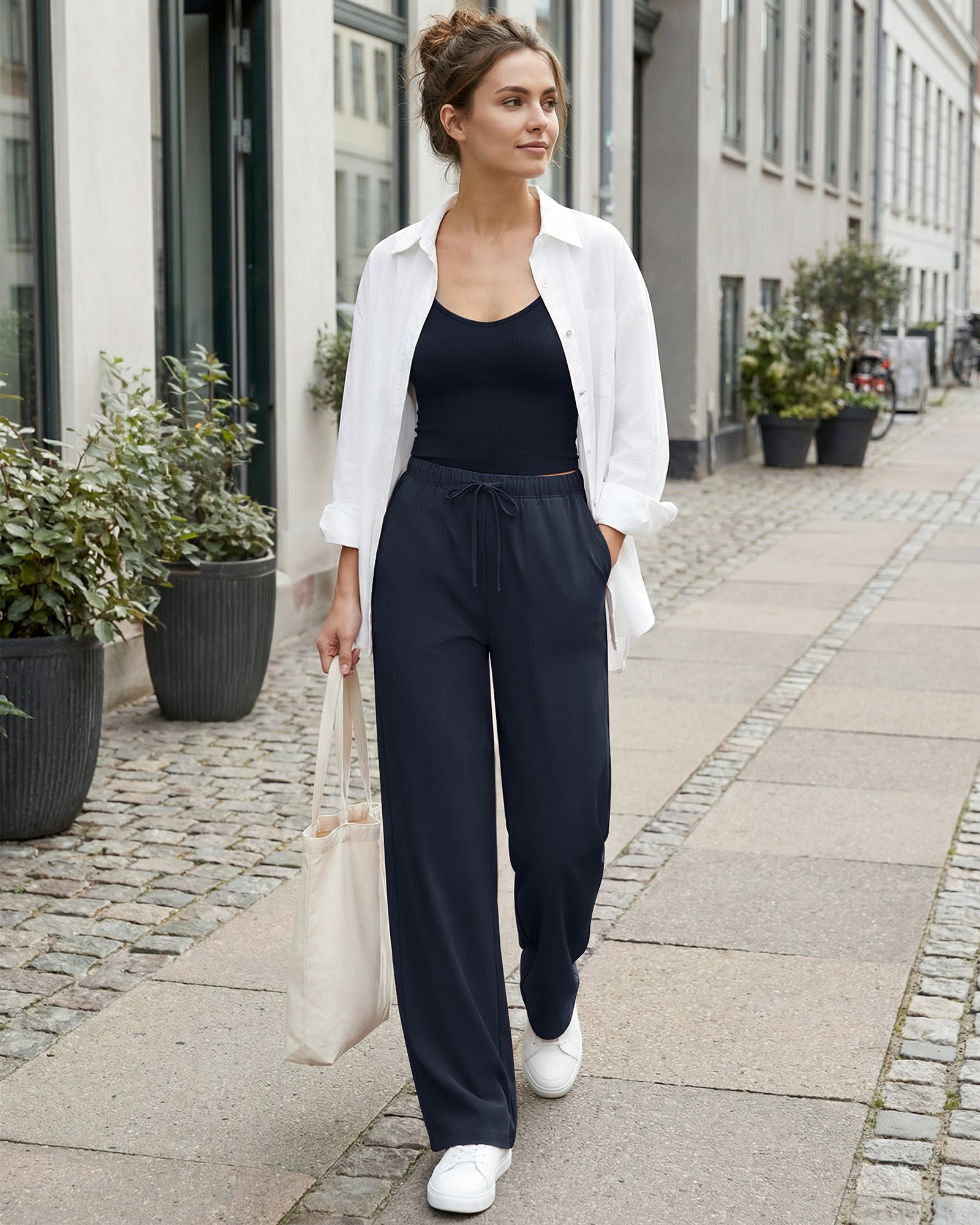 G4Free Chillwhisp Drawstring Wide Leg Pants