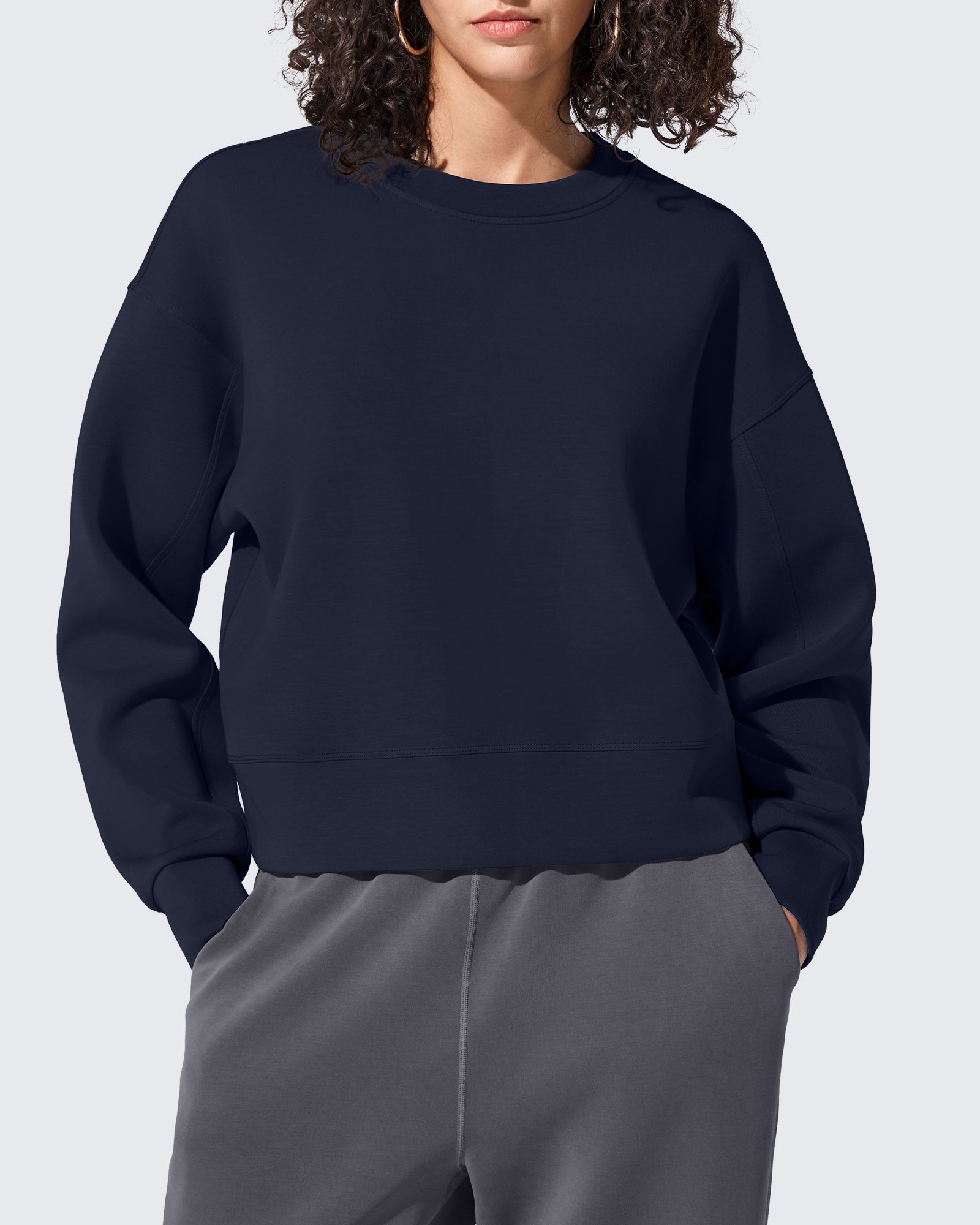 Smoofit Crewneck Pullover Loose Sweatshirts - G4Free