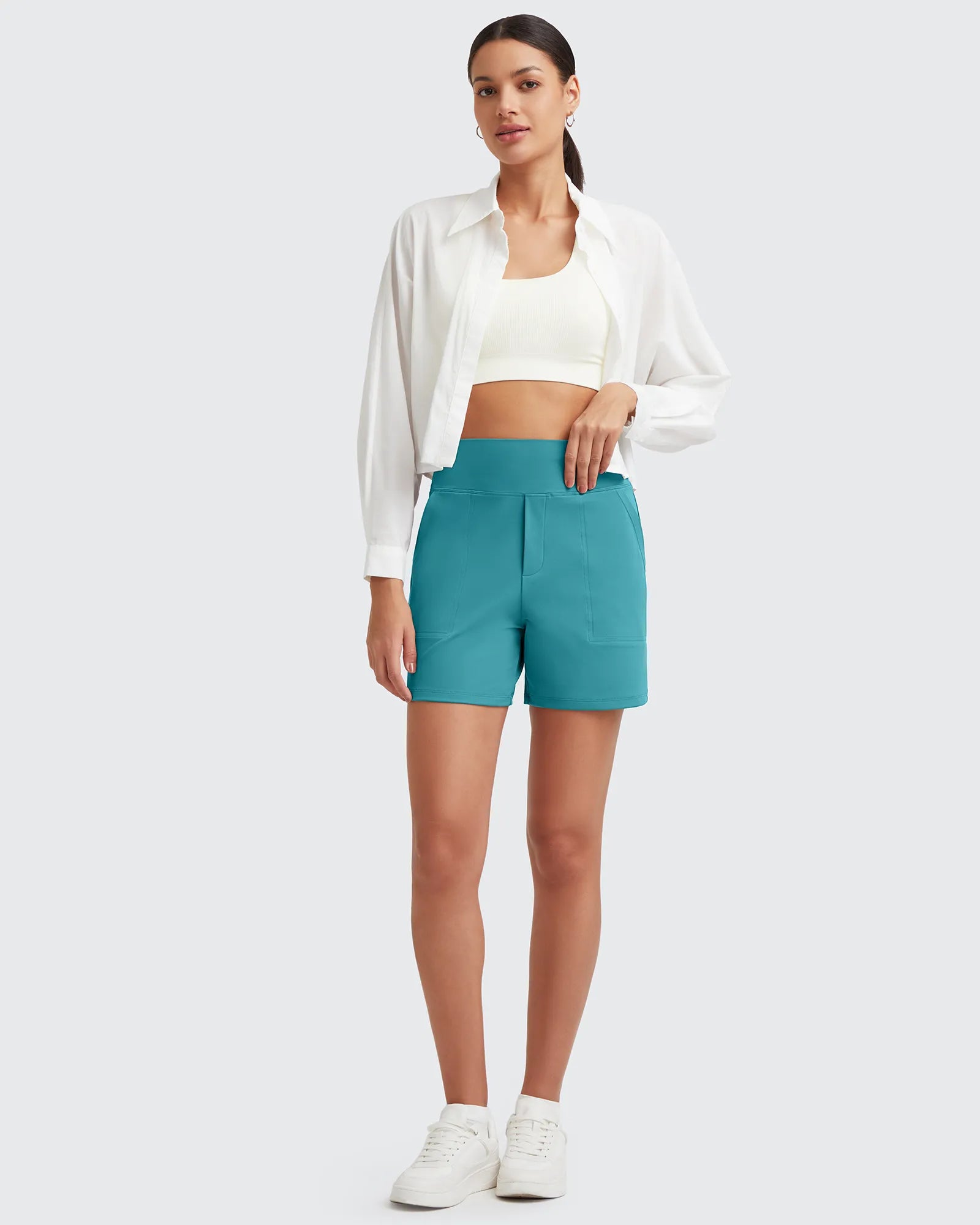 EverGoing High-Waist Burmuda Athletic Shorts 5'' - G4Free