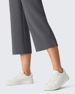 G4Free Smoofit Drawstring Wide Leg Capri Pants with Pockets