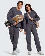 Flurrylux Men's Cotton Fleece-Lined  Drawstring Cargo Pants
