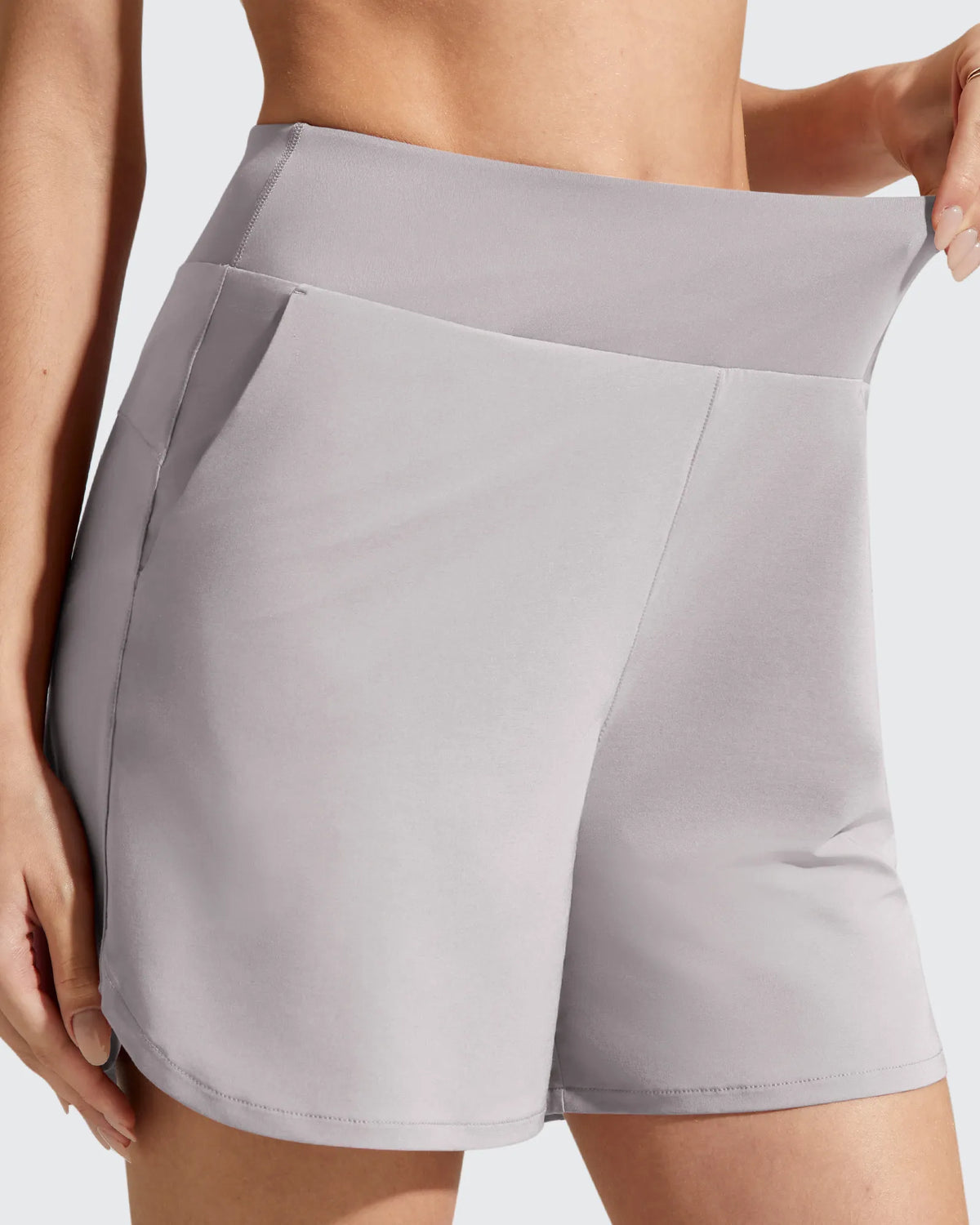 Chillwhisp Built-in Brief Liner High Waist Athletic Shorts