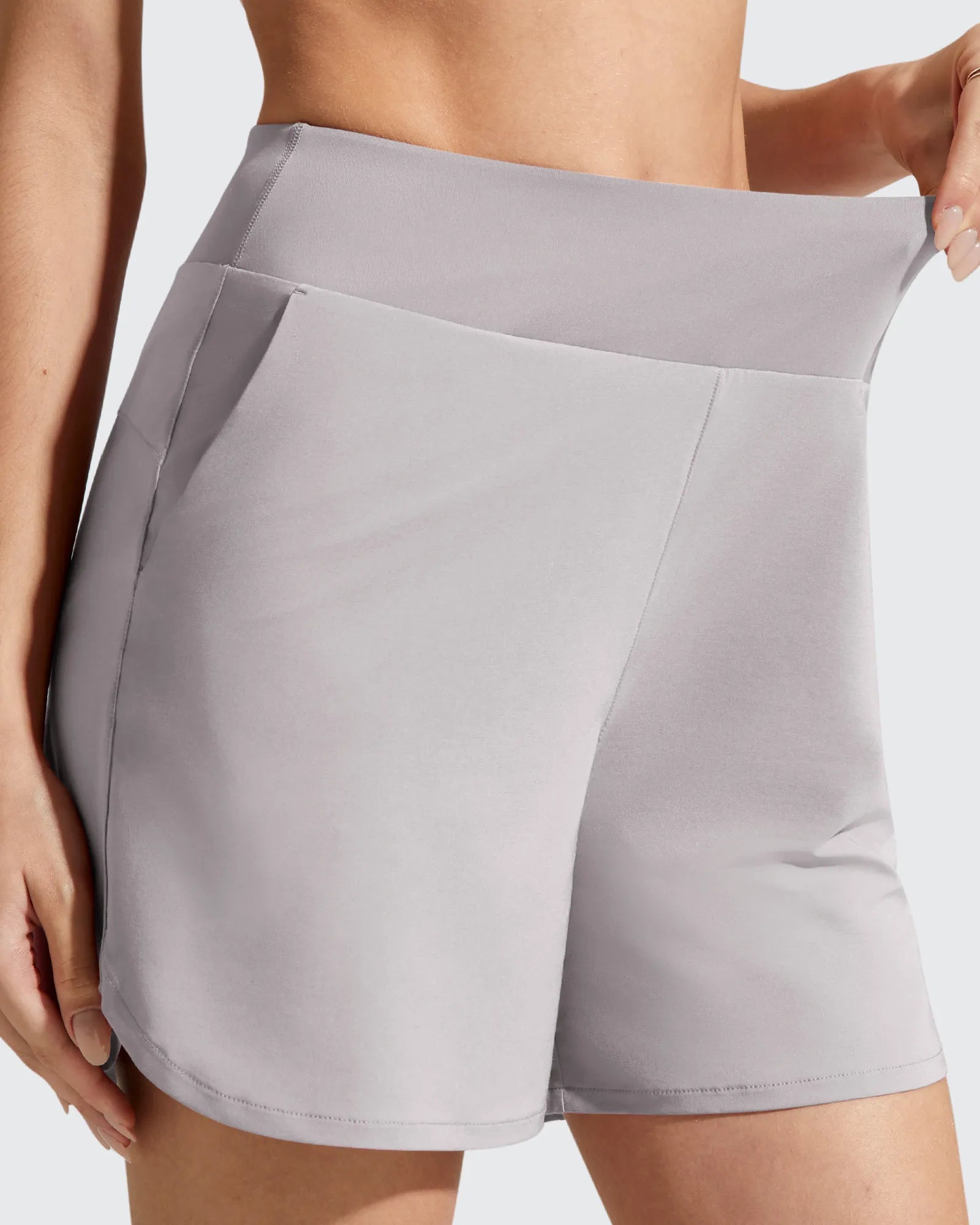 Chillwhisp Built-in Brief Liner High Waist Athletic Shorts