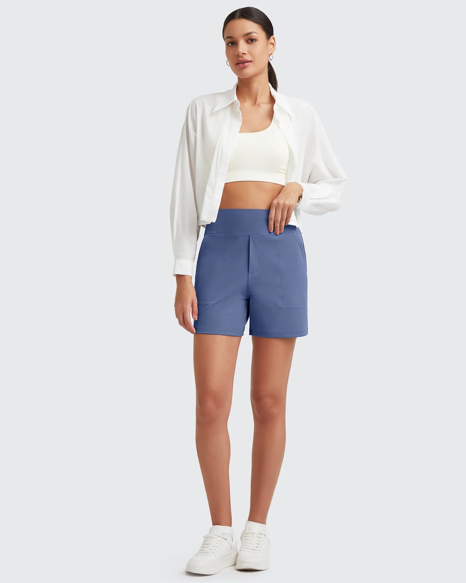EverGoing High-Waist Burmuda Athletic Shorts 5'' - G4Free