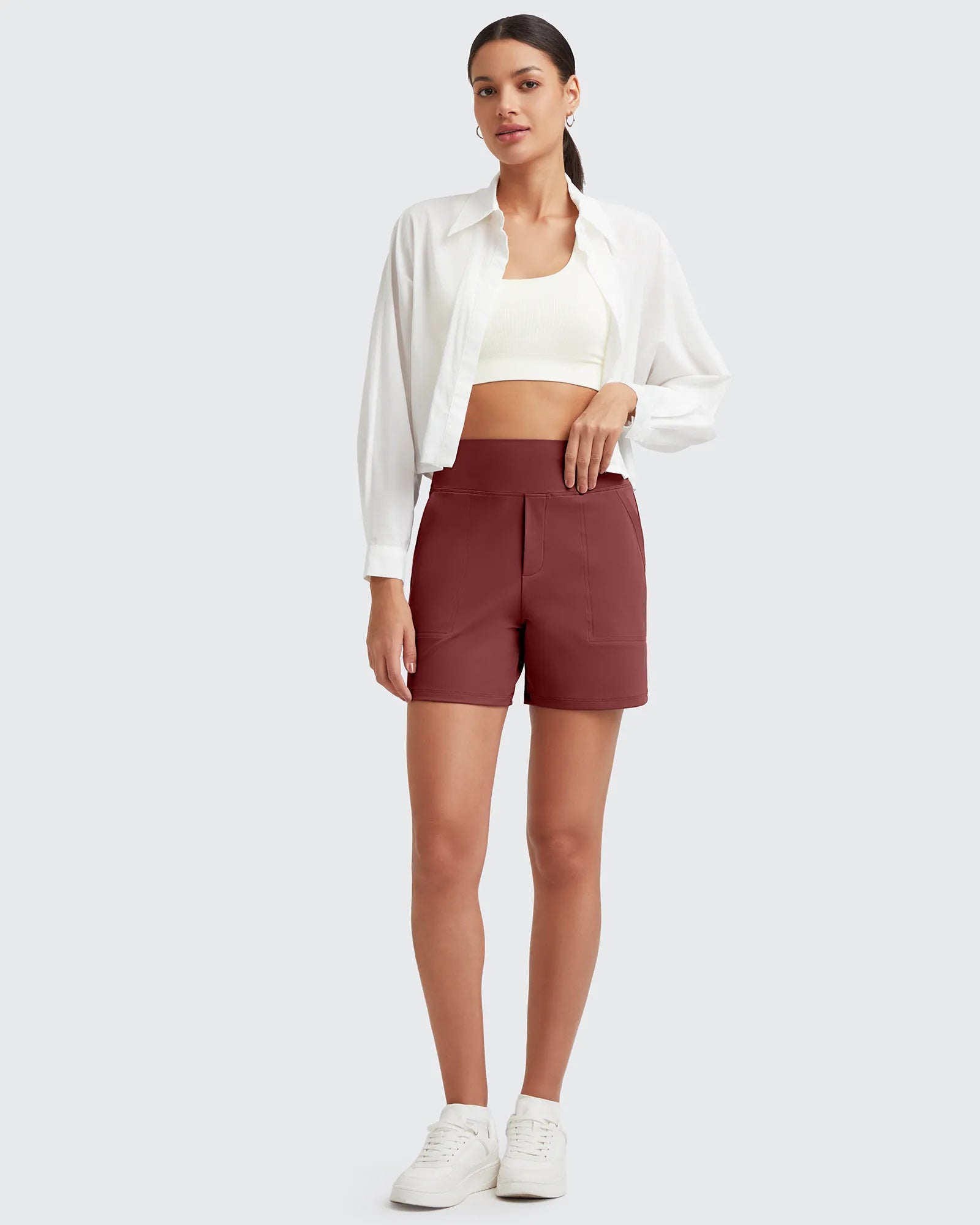EverGoing High-Waist Burmuda Athletic Shorts 5'' - G4Free