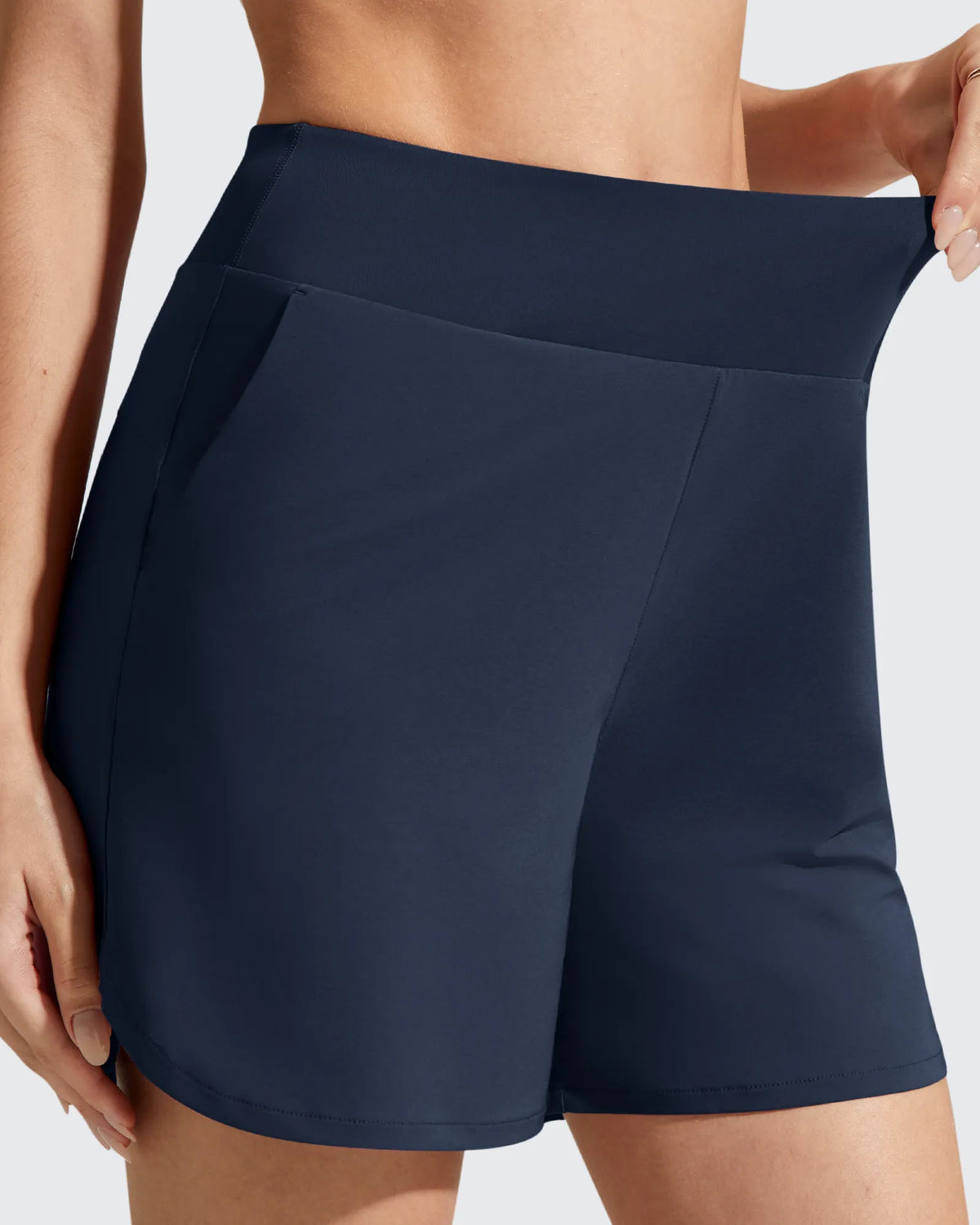 Chillwhisp Built-in Brief Liner High Waist Athletic Shorts