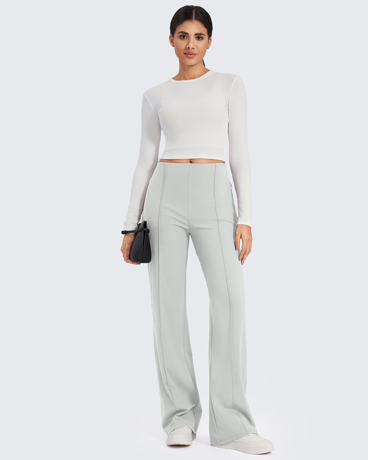 EverGoing Business Front Pleats Wide Leg Pants - G4Free