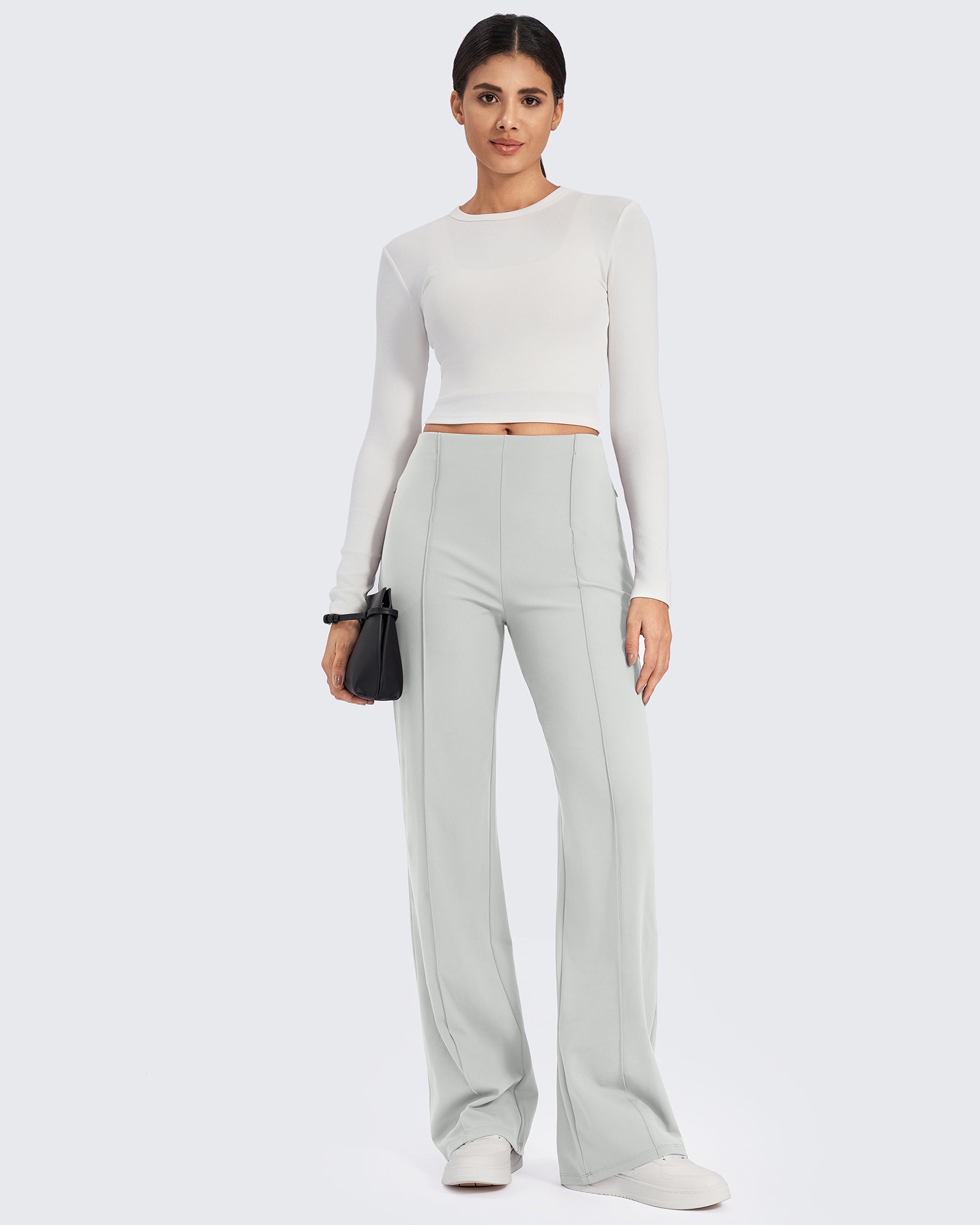 EverGoing Business Front Pleats Wide Leg Pants - G4Free