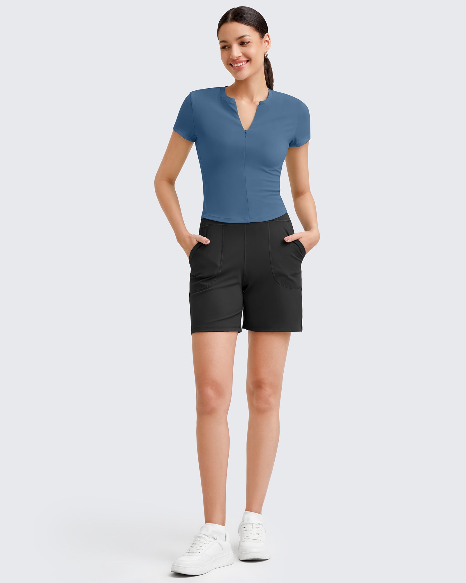 BareFeel Half Zip Slim Fit Athletic Shirts