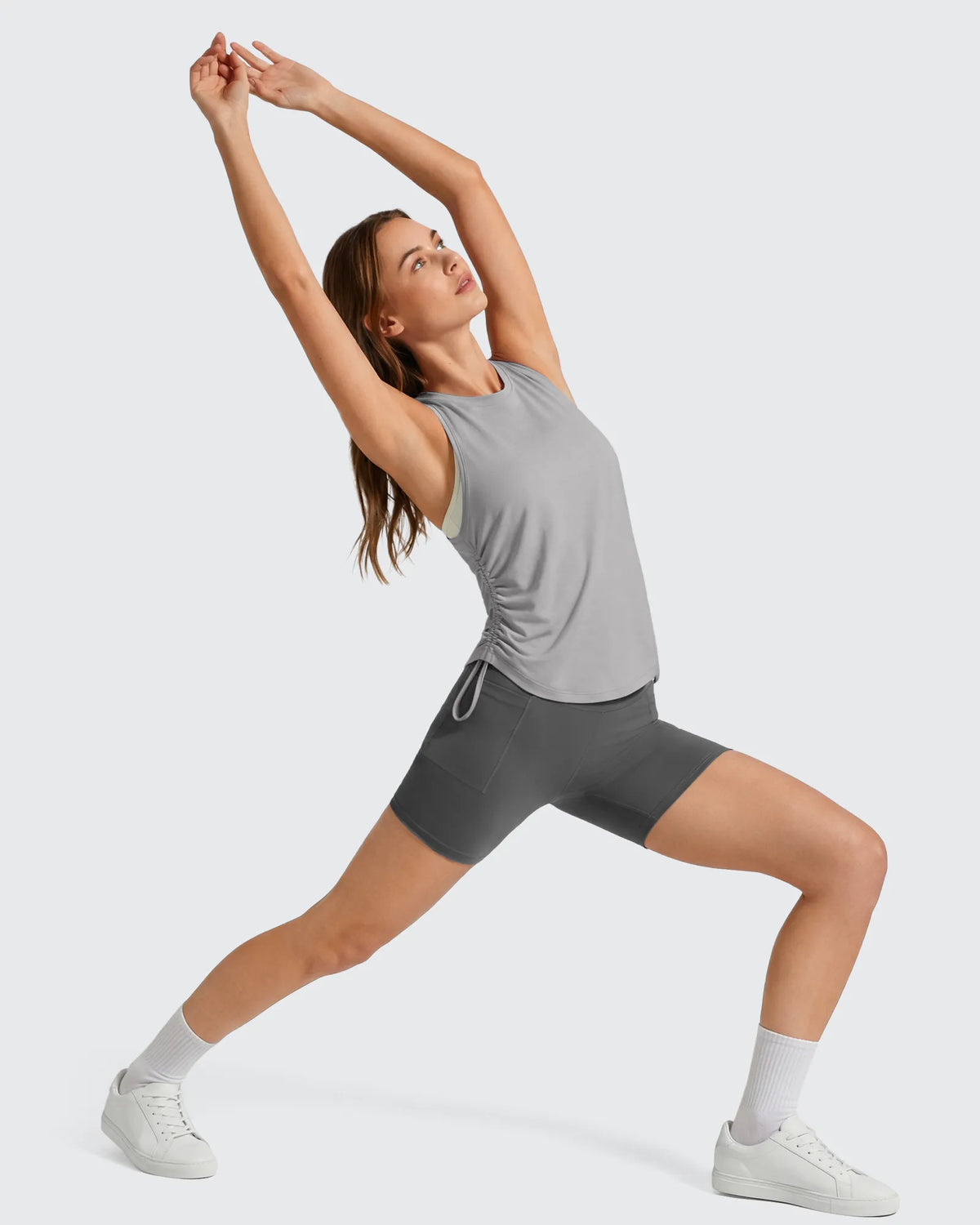 Ruch Side High Neck Racerback Muscle Tank Tops