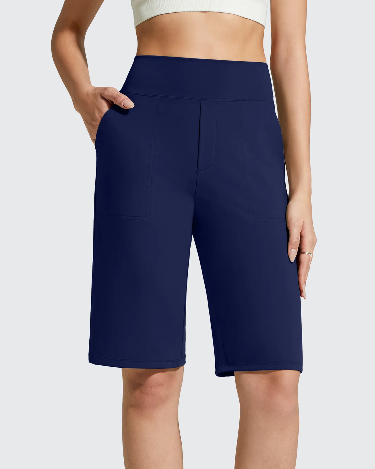 EverGoing Bermuda Pockets Knee Length Shorts 10"