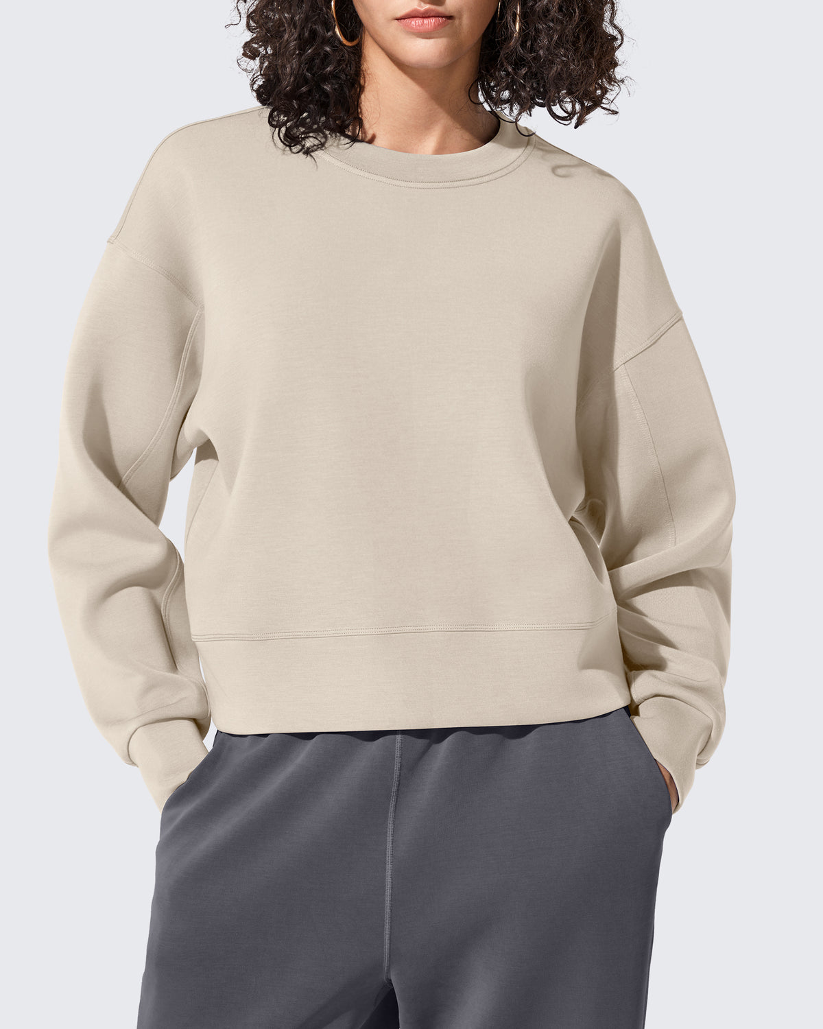Smoofit Crewneck Pullover Loose Sweatshirts - G4Free