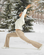 Fleece Lined High-Waist Work Flare Pants - G4Free