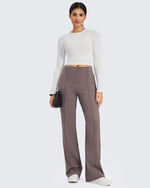 EverGoing Business Front Pleats Wide Leg Pants - G4Free