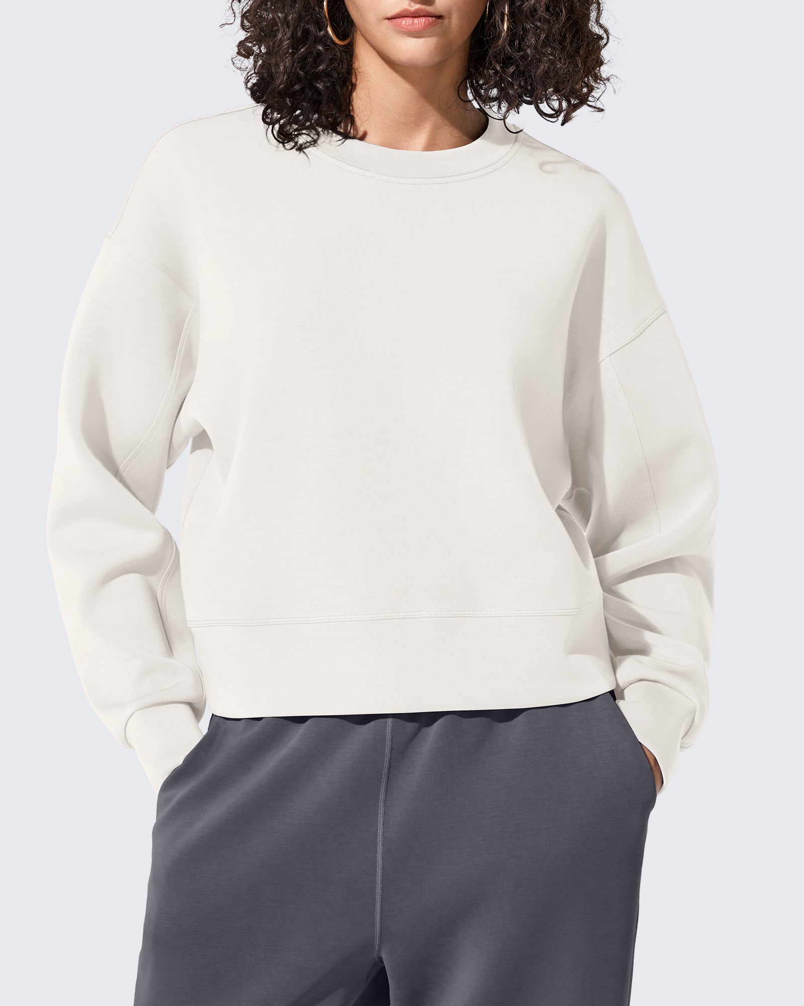 Smoofit Crewneck Pullover Loose Sweatshirts - G4Free