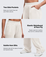 Smoofit High-Waist Side Slit Wide Leg Sweatpants