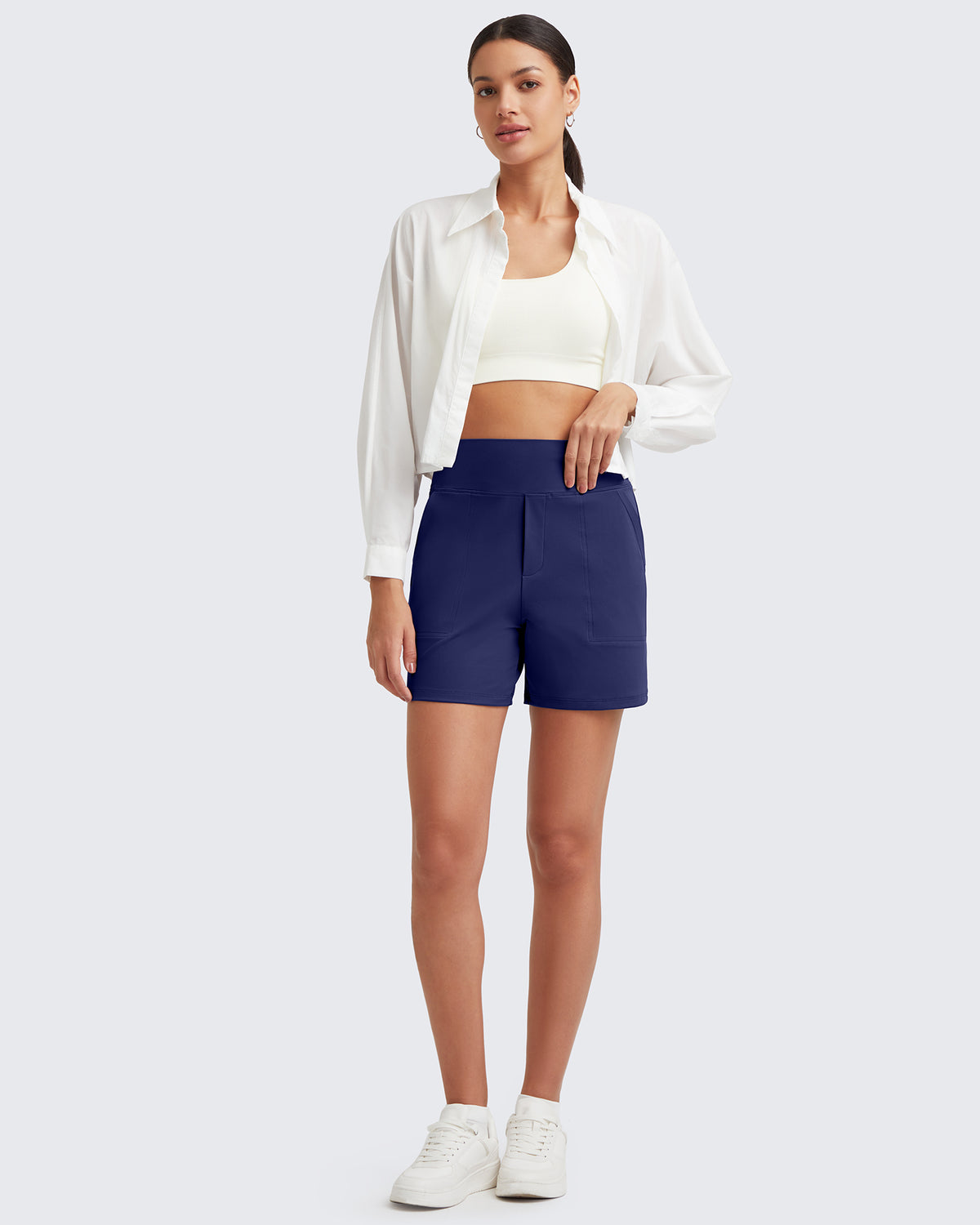 EverGoing High-Waist Burmuda Athletic Shorts 5'' - G4Free
