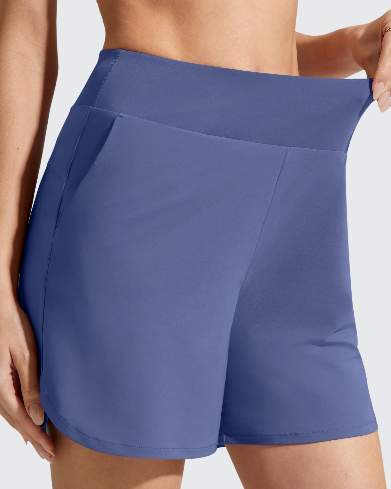 Chillwhisp Built-in Brief Liner High Waist Athletic Shorts