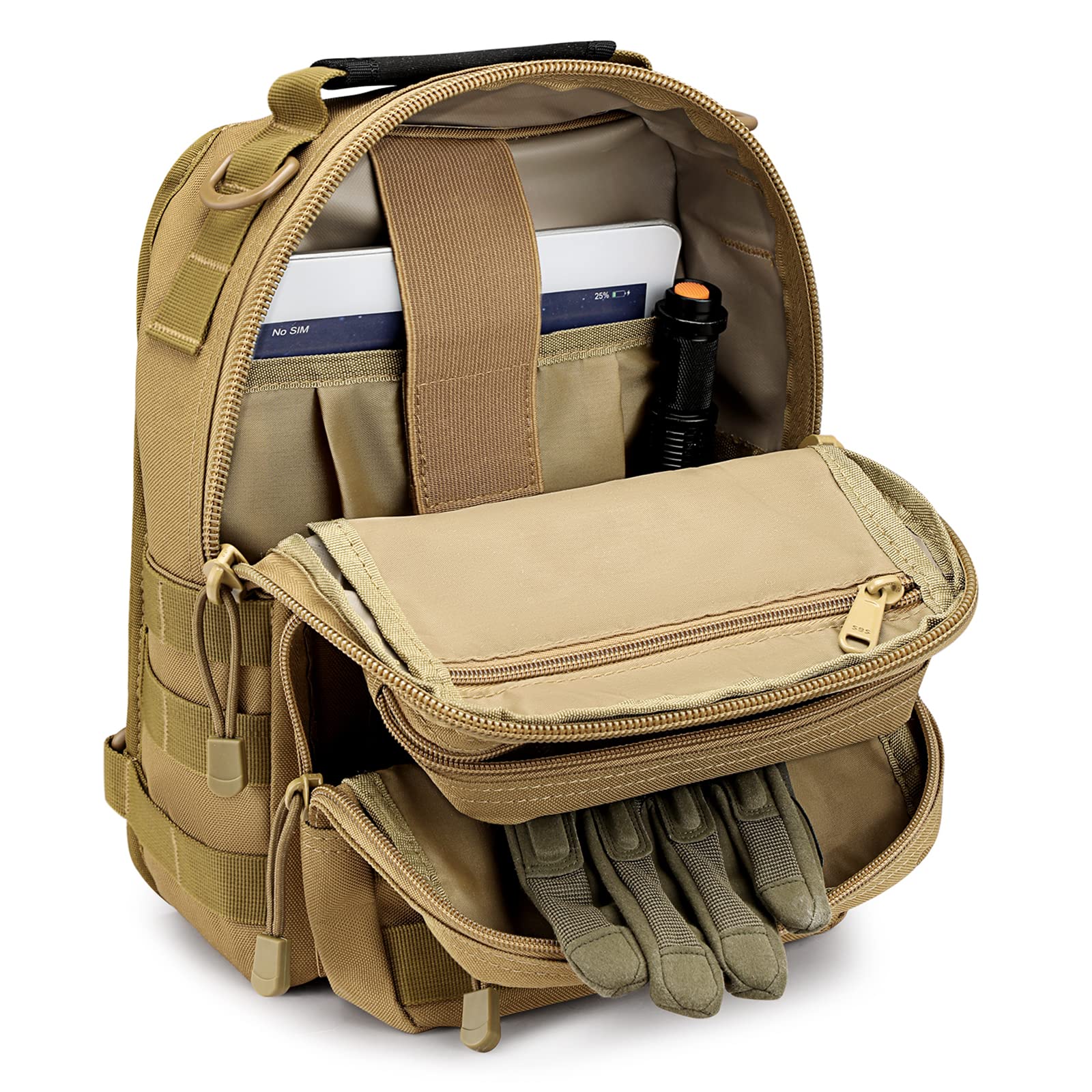 G4Free - 10L Military Tactical Sling Bag MOLLE EDC -D02V719F