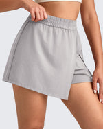 G4Free - 2 in 1 Elastic Waist Tennis Skorts -GF25E443AA-S