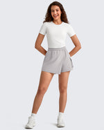 G4Free - 2 in 1 Elastic Waist Tennis Skorts -GF25E443AA-S
