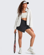 G4Free - 2 in 1 Elastic Waist Tennis Skorts -GF25E443AA-S
