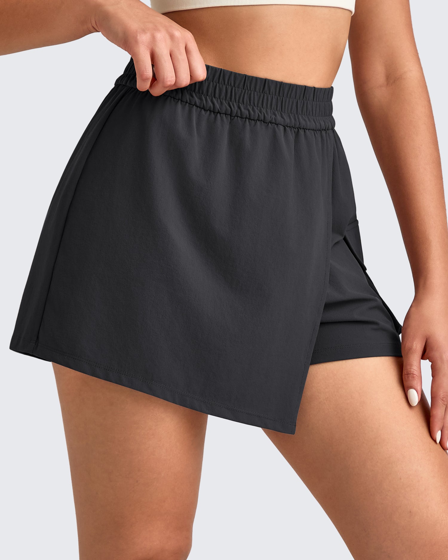G4Free - 2 in 1 Elastic Waist Tennis Skorts -GF25E443AA-S