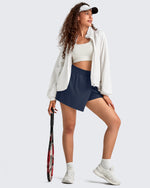 G4Free - 2 in 1 Elastic Waist Tennis Skorts -GF25E443AA-S