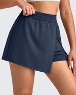 G4Free - 2 in 1 Elastic Waist Tennis Skorts -GF25E443AA-S