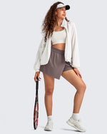G4Free - 2 in 1 Elastic Waist Tennis Skorts -GF25E443AA-S
