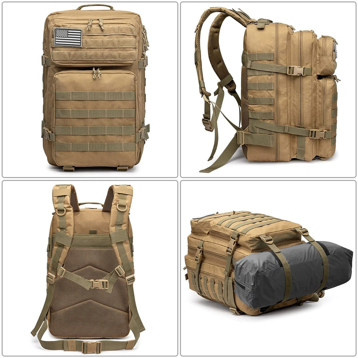 G4Free - 45L Men's Military Tactical Backpack Bug Out Bag -D02V667B