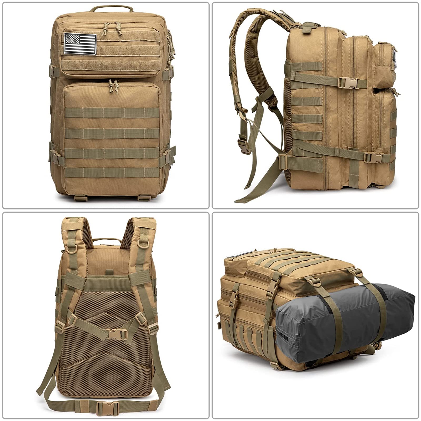 G4Free - 45L Men's Military Tactical Backpack Bug Out Bag -D02V667B