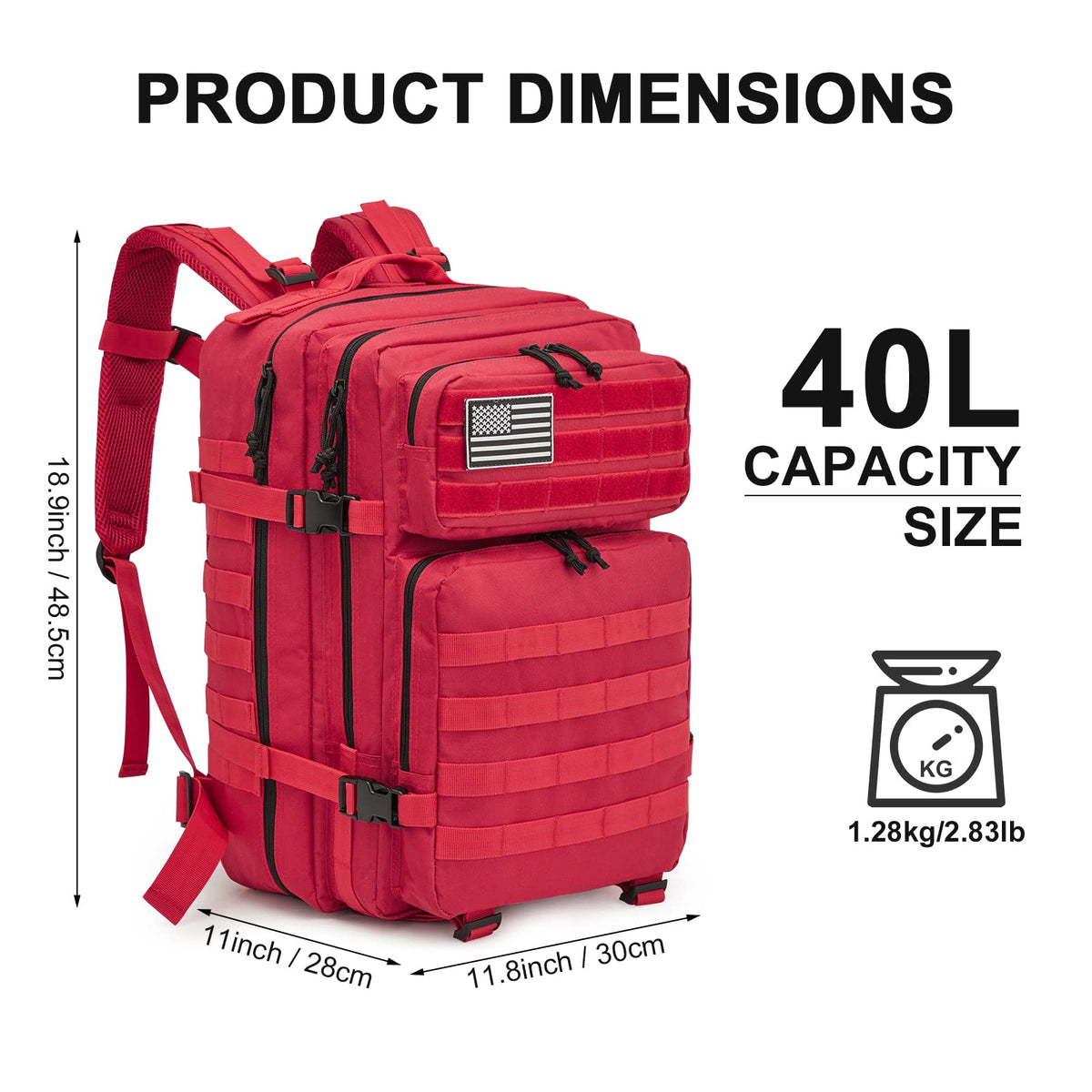 G4Free - 45L Men's Military Tactical Backpack Bug Out Bag -D02V667B