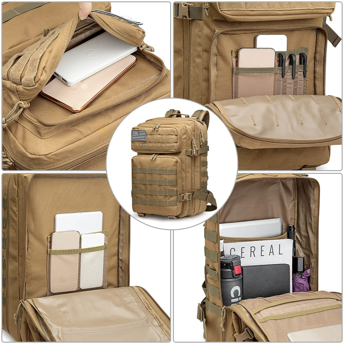 G4Free - 45L Men's Military Tactical Backpack Bug Out Bag -D02V667B